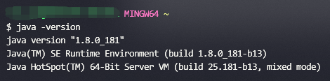 命令行查看Java版本信息